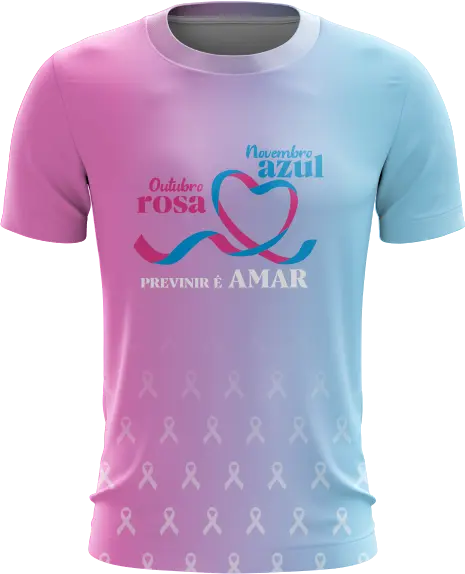 Modelo de camisa editável 11 do Pack Outubro Rosa e Novembro Azul
